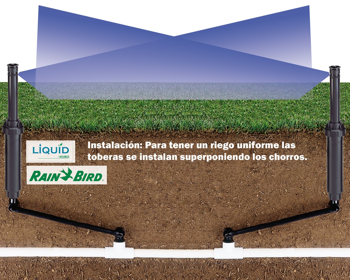 Tobera Rain Bird Uni-Spray instalada